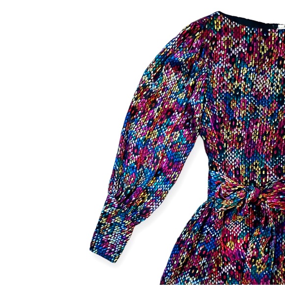Stunning 1980s Hanae Mori I. Magnin Vintage Dress in Colorful Abstract Print, 10 - Picture 6 of 13